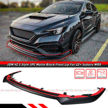 Matte Black Front Bumper Lip Splitter Kit Fit for 2022-2024 Subaru WRX