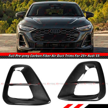 For 2025-2026 Audi S5 B10 Full Carbon Fiber Front Bumper Air Duct Vent Cover Trim