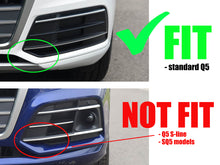 Gloss Black Front Fog Light Cover Grill For 2018-2020 AUDI Q5 NON-Sline Base Bumper