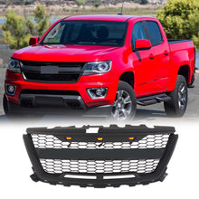 Front Grille Mesh Grill Black with Amber Lights for Chevrolet Colorado 2016-2020