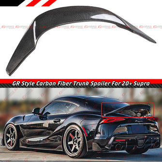 GR Style Carbon Fiber Rear Trunk Spoiler Wing For 2020-2025 Toyota Supra A90 A91