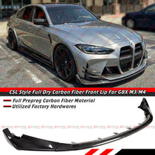 For 2021-2026 BMW G80 M3 G82 G83 M4 CSL Full Dry Carbon Fiber Front Bumper Lip