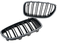 For 2010-2016 BMW 5 Series F10 F11 Front LED Kidney Grille Bumper Upper Grill Gloss Black