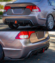 For 2006-2011 Honda Civic Sedan Matte Black Rear Bumper Corner Spats Extension