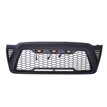 For 2005-2011 Toyota Tacoma Front Bumper Hood Upper Mesh Grille LED Grill Black