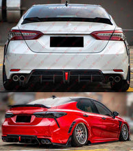 Gloss Black LED Rear Bumper Diffuser For 2018-2024 Toyota Camry SE XSE Yofer V2