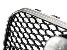 Honeycomb Front Bumper Grille for Audi A5 B8.5 S5 2013-2016 ( Chrome Frame + Black Honeycomb)