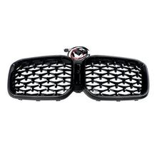 Front Kidney Grille Diamond Grill W/ LED Light For 2022-2024 BMW X3 G01 X4 G02