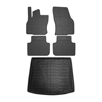 5 Pcs Floor Mats Cargo Liner Set for Audi Q3 2019-2024 Black