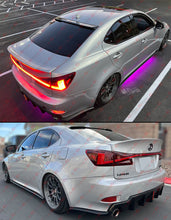 Matte Black For 2006-2013 Lexus IS250 IS350 LED Rear Bumper Diffuser + V2 Corner Spat