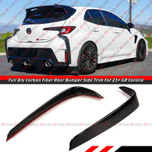 For 2023-2026 Toyota GR Corolla Full Carbon Fiber Rear Bumper Side Vent Trim Garnish