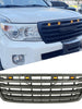 Black Front Upper Hood Bumper Grille w/ LED Light  for Toyota Land Cruiser LC200 2007-2015