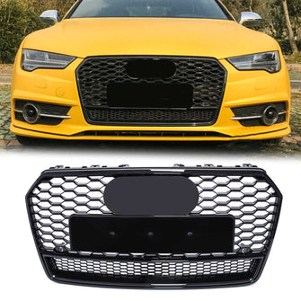 RS7 Style Honeycomb Black Front Grille for AUDI A7 C7.5 S7 2016 2017 2018 fg47