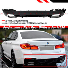 Glossy Black M Performance Style Rear Bumper Diffuser For 2017-2023 BMW G30 M550i