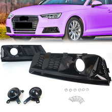 For Audi A4 B9 Non S-line 2016-2018 Front Standard Bumper Fog Light Lamp Grill Grille Cover