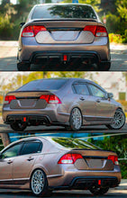 For 2006-2011 Honda Civic Sedan Gloss Black Rear Bumper Winglet  Corner Spats Extension