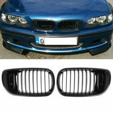 Matte Black Kidney Front Bumper Grille for BMW E46 3 Series 4D 2002-2005 LCI Facelift