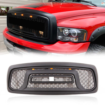 Front Bumper Upper Grille Middle Grids Honeycomb for Dodge RAM 2002-2005