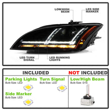 Left+Right For 2008-2015 Audi TT Black HID/Xenon w/AFS LED Sequential Projector Headlights