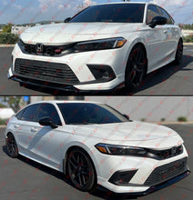 For 2022-2024 Honda Civic 11th GF Bodykit Pearl White Black Front Bumper Lip Kit