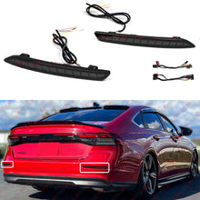 Smoke Lens Rear Bumper Sequential LED Light Reflectors For Honda Accord 2023 2024 w/ Dynamic Star-up Animation