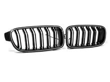 Gloss Black Front Kidney Grille Upper Radiator w/ LED Lights For 2013-2018 BMW 3 Series F30 320i 328i 335i Sedan