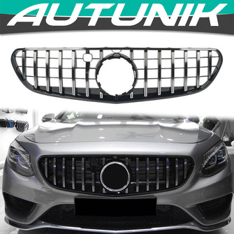 Chrome GT-R Front Grille for Mercedes W217 C217 S550 S560 Coupe 2018-2020