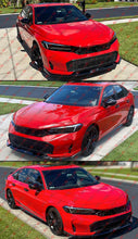 For 2025-2026 Honda Civic 11.5th Rallye Red Black Front Bumper Lip Splitter