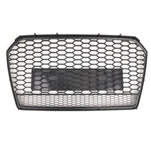 Front Mesh Honeycomb Grille Grill Gloss Black for Audi A6 S6 C7 2016-18 Facelift
