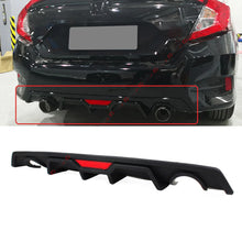 Rear Bumper Diffuser+LED 3rd Brake Light For 2016-2021 Honda Civic 4dr Sedan