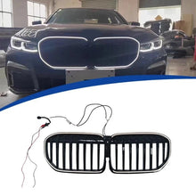 For 2020-2022 BMW 7-Series G11 G12 LCI Gloss Black LED Front Kidney Grille Grill Light