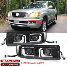 For 1998-2007 Lexus LX470 Front Bumper LED DRL Fog Light Assembly Left+Right