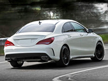 Fit For Mercedes Benz W117 CLA250 2017-2019 Black Rear Bumper Diffuser Lip W / Chrome Exhaust Tips