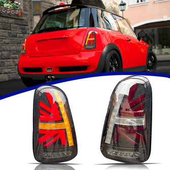 Pair LED Tail Lights For 2002-2006 BMW Mini Cooper R53 R52 R50 Rear Turn Lamps