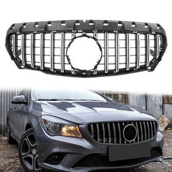 Silver GT Front Grille Bumper Grille for Mercedes CLA W117 C117 CLA250 2013-2016