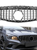 Silver Front Grille Bumper Grille for Mercedes CLA W117 C117 CLA250 2013-2016