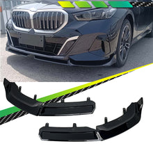 Glossy Black Front Bumper Lips for BMW 5 Series G60 2024+