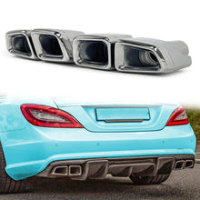 Pair For Mercedes E63 CLS63 C63 S63 CL63 W212 W218 Square Quad Exhaust Tips Muffler Tail Pipe Chrome
