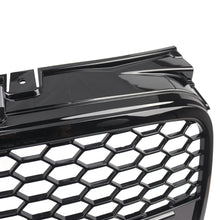 Front Upper Grille RS4 Style Honeycomb Mesh Gloss Black For Audi A4/B7 2005-2008