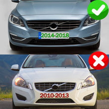 Pair for Volvo S60 2014 2015-2018 Headlight Lens Headlamp Glass Cover Left+Right