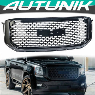 Honeycomb Black Front Grill For GMC Yukon / Yukon XL 2015-2018 2019 2020