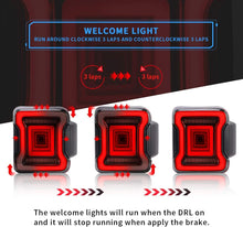 Pair Smoked LED Tail Lights w/ Start-Up Animation For 2018–2023 Jeep Wrangler JL