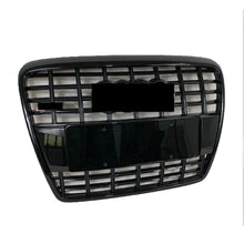 S6 Style Front Bumper Grille For Audi A6 S6 C6 2005–2011 Chrome / Gloss Black