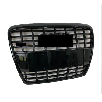S6 Style Front Bumper Grille For Audi A6 S6 C6 2005–2011 Chrome / Gloss Black