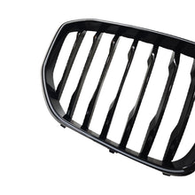 For 2019-2023 BMW X5 G05 Gloss Black Front Grille Grill Mesh w/ LED Lights