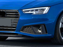 Pair Black Fog Light Grille Trim Covers For 2019 Audi A4 S-Line S4 Front Bumper