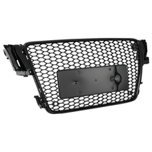 Front Mesh RS5 Style Bumper Hood Hex Grille Black For 2008-2012 Audi A5/S5 B8 8T
