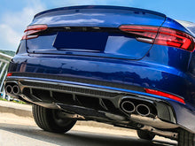 USED - Gloss Black Rear Diffuser + Exhaust Tips for Audi A4 S-line Sport Bumper 2017 2018 2019
