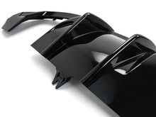 Gloss Black Rear Bumper Diffuser w/ LED Light For Audi A4 S4 B9 S-Line 2017-2019