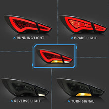 Smoked Lens LED Tail Lights Rear Brake Lamps For 2011-2014 Hyundai Sonata